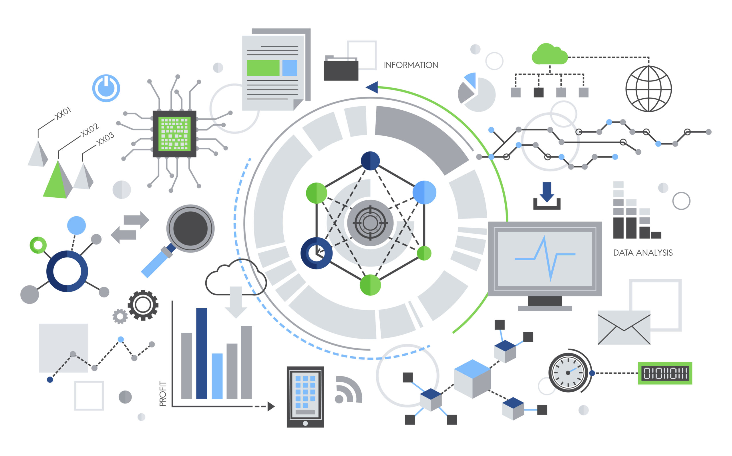 Banner image showing various graphs, charts, and digital icons.